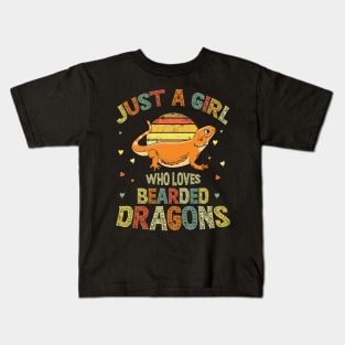 Just A Girl Who Loves Bearded Dragons Kids T-Shirt